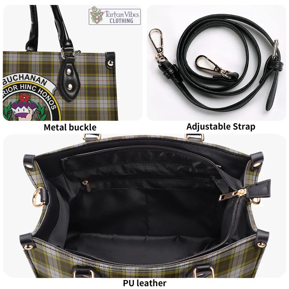 Buchanan Dress Tartan Luxury Leather Handbags with Family Crest