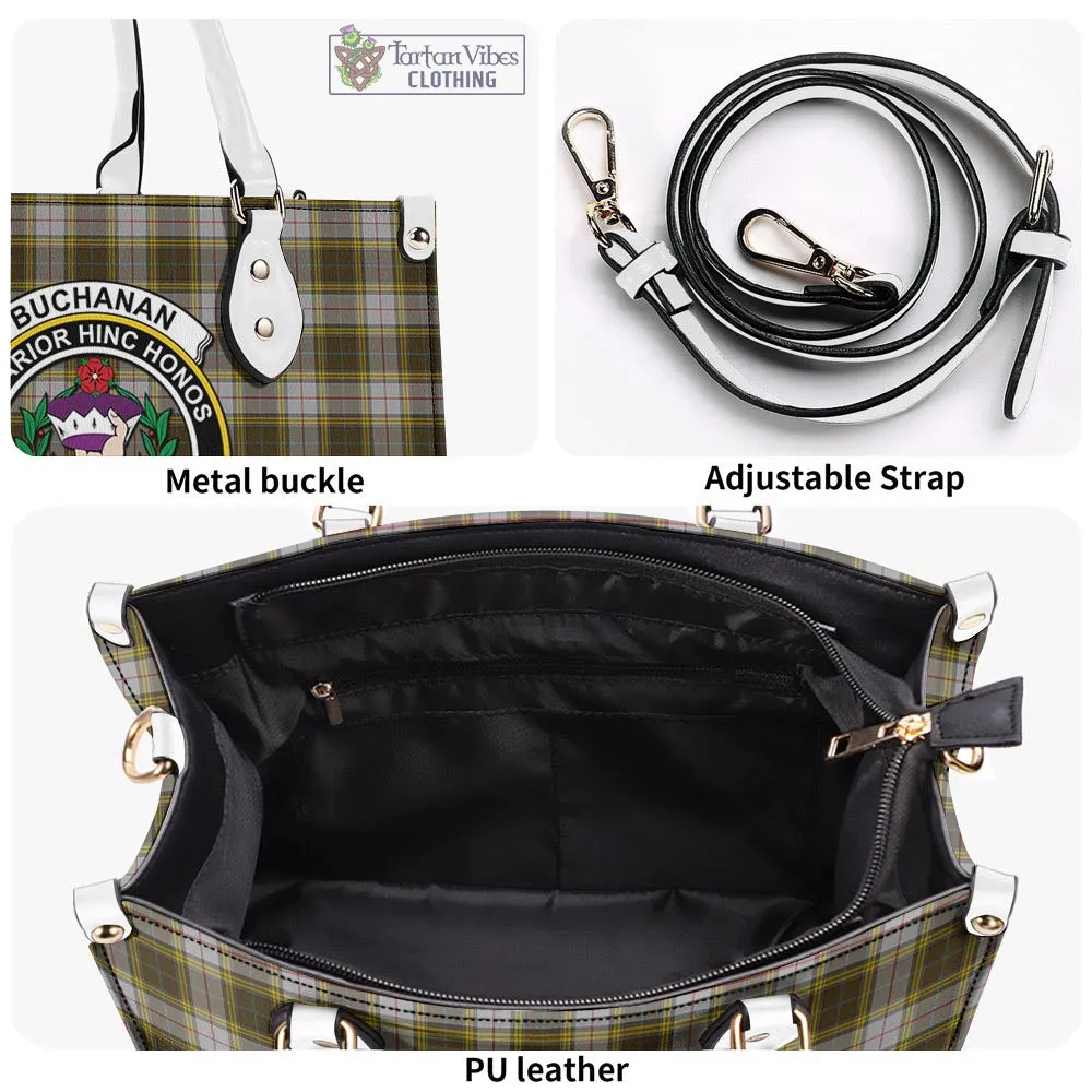 Buchanan Dress Tartan Luxury Leather Handbags with Family Crest