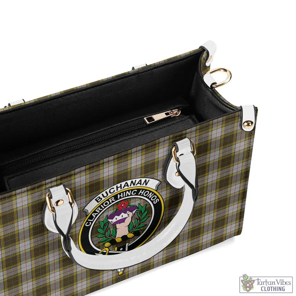 Buchanan Dress Tartan Luxury Leather Handbags with Family Crest