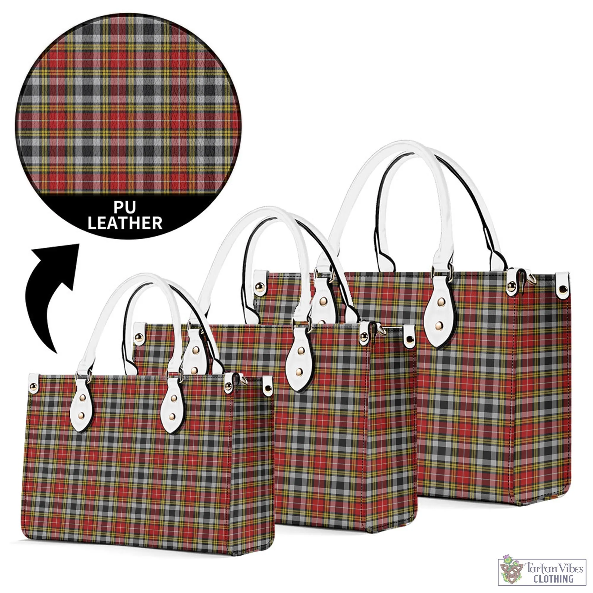 Buchanan Old Dress Tartan Luxury Leather Handbags