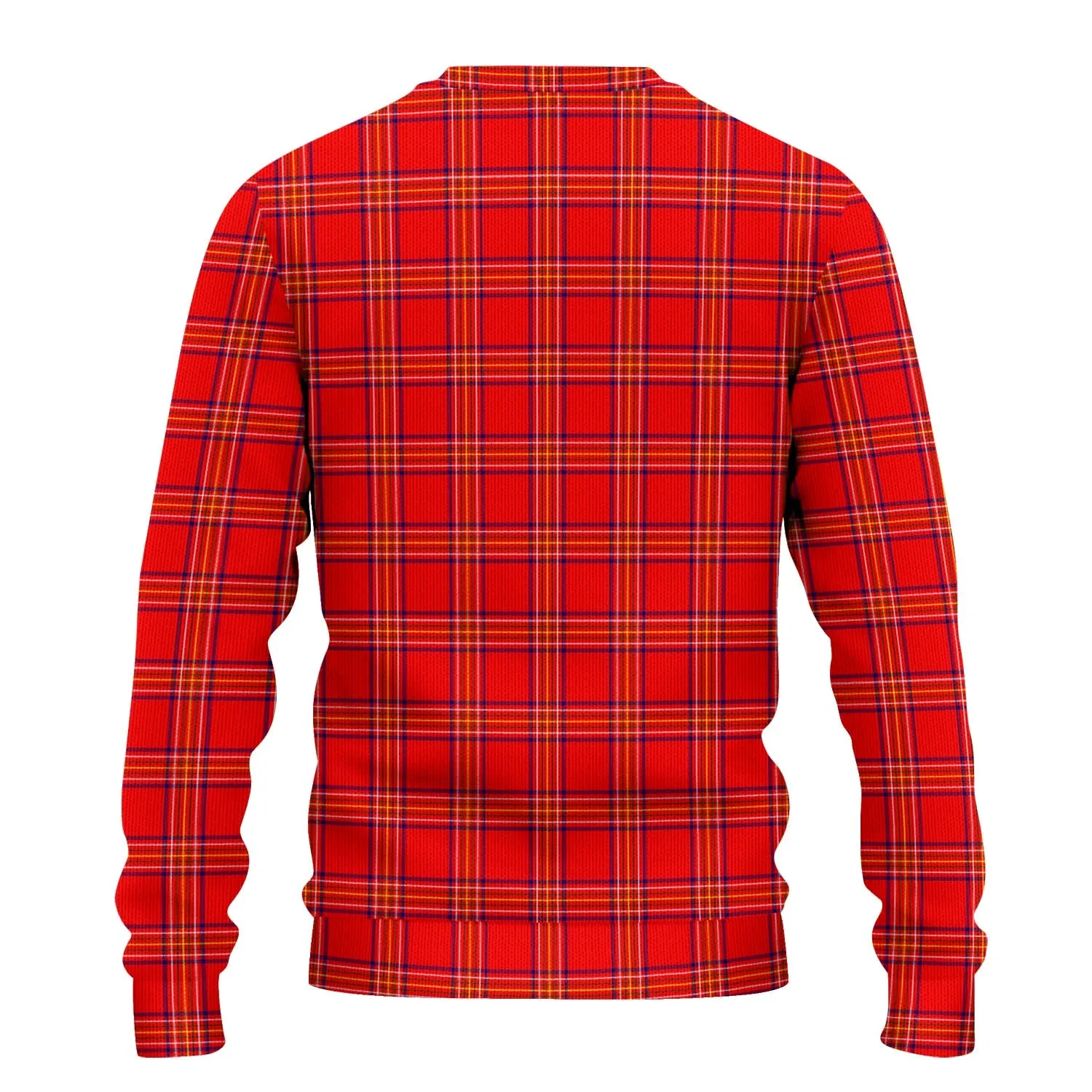 Burnett Modern Tartan Ugly Sweater with Family Crest