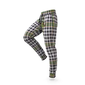 Burns Check Tartan Joggers Pants with Family Crest