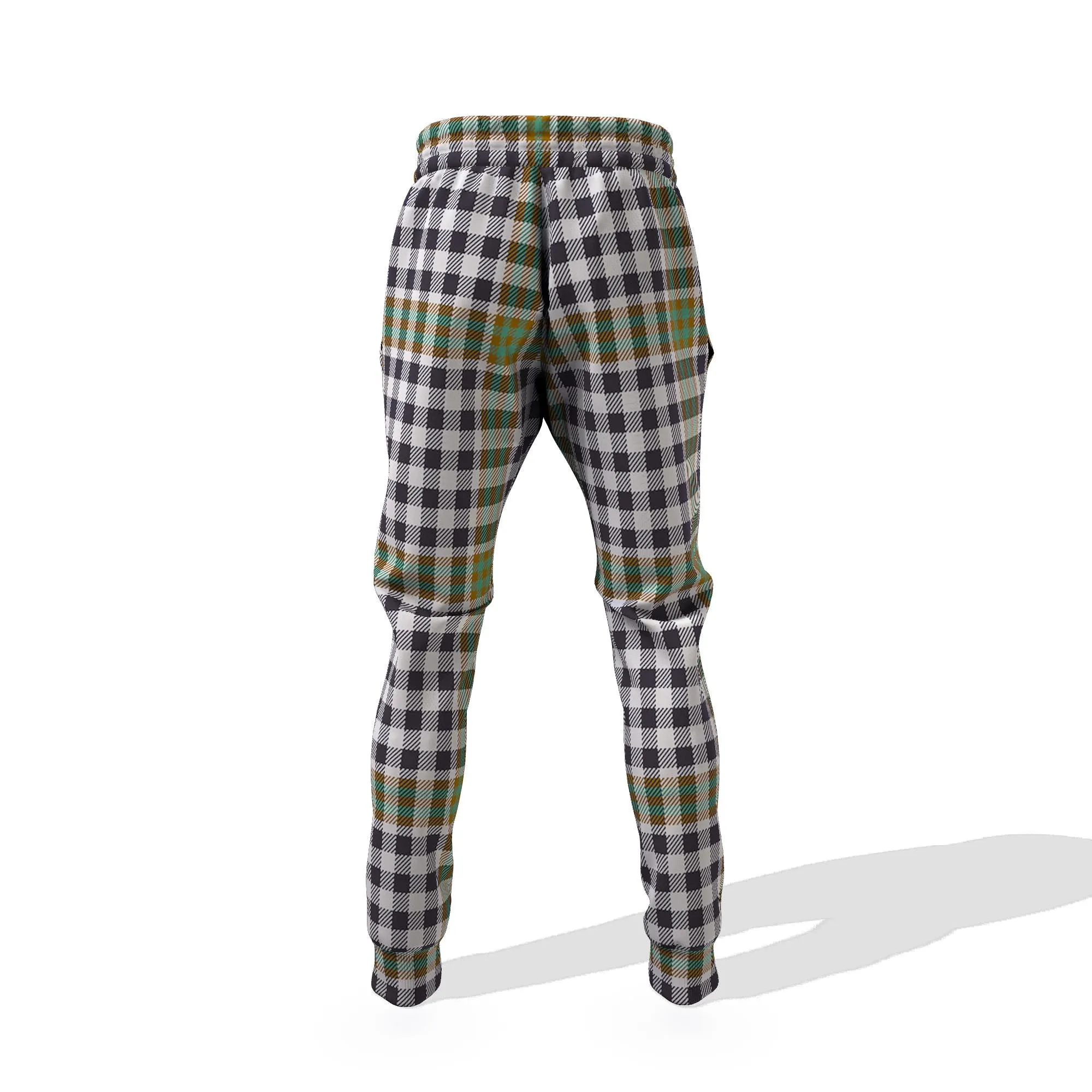 Burns Check Tartan Joggers Pants with Family Crest