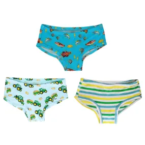 Calypso Fish/Breeze Tractors/Tractors Stripe Girls Underwear Set of 3