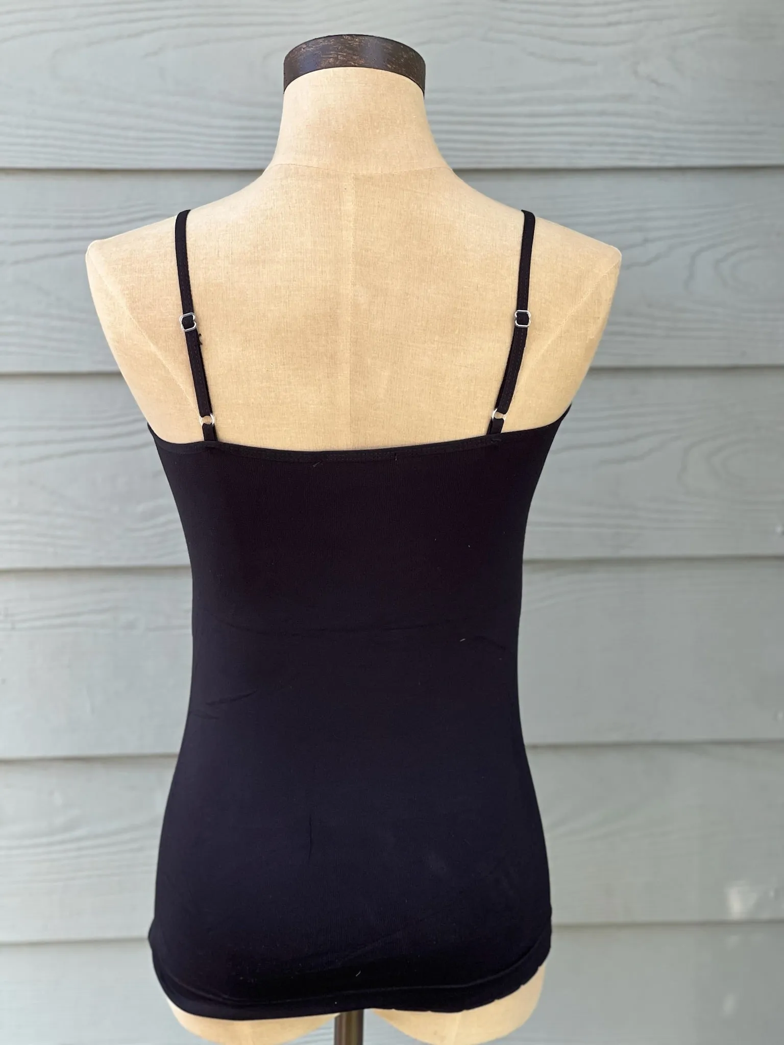 CAMISOLE W/ SIDE RIBBING (BLACK)