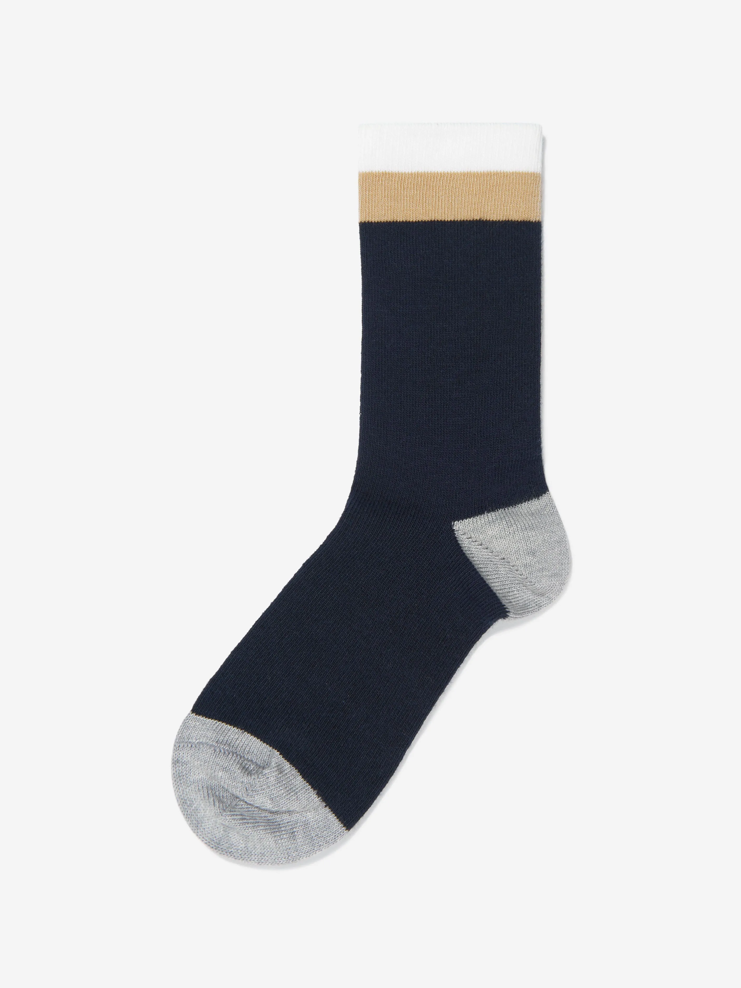 Chloé Girls Jacquard Logo Socks in Navy