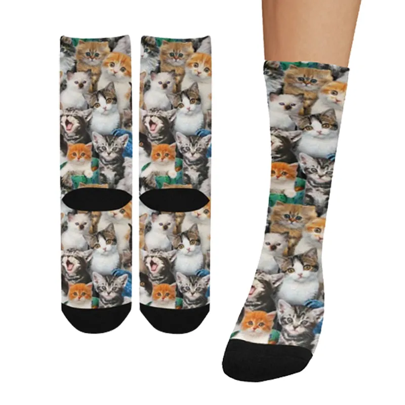 Colorful Cat Socks Personalized Gifts For Cat Mom