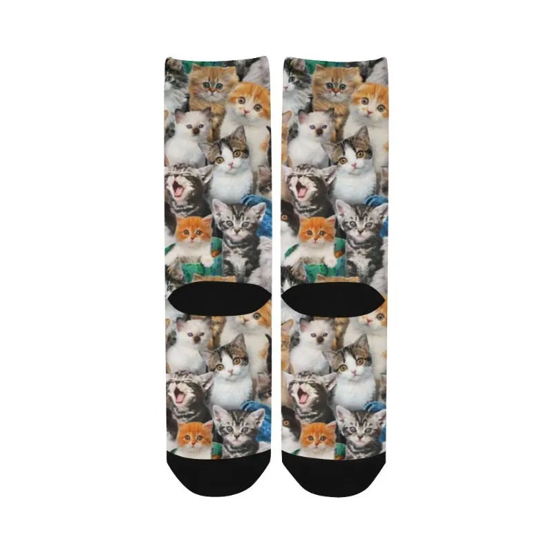 Colorful Cat Socks Personalized Gifts For Cat Mom