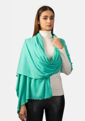 Cool Green Pure Pashmina Shawl