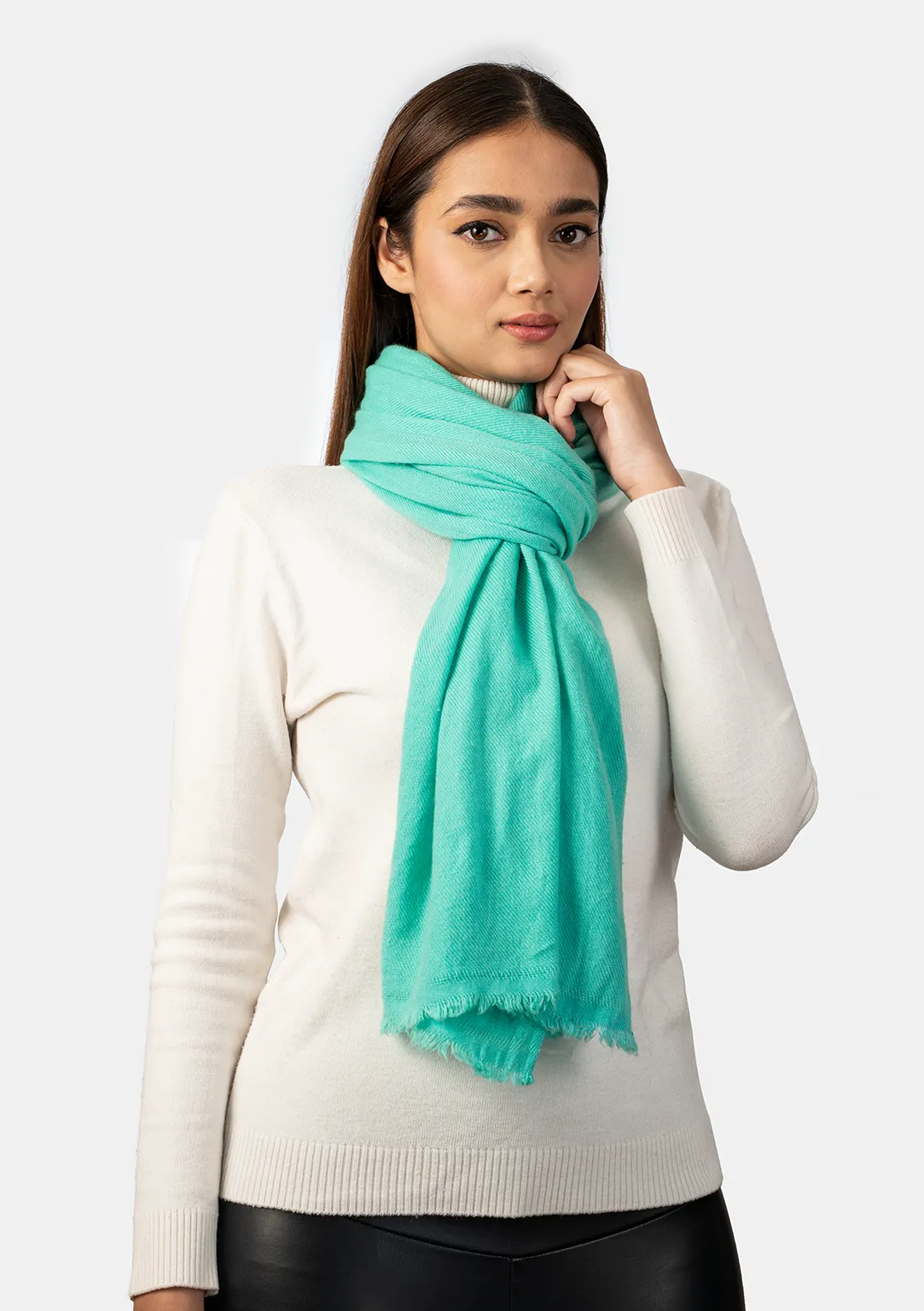 Cool Green Pure Pashmina Shawl