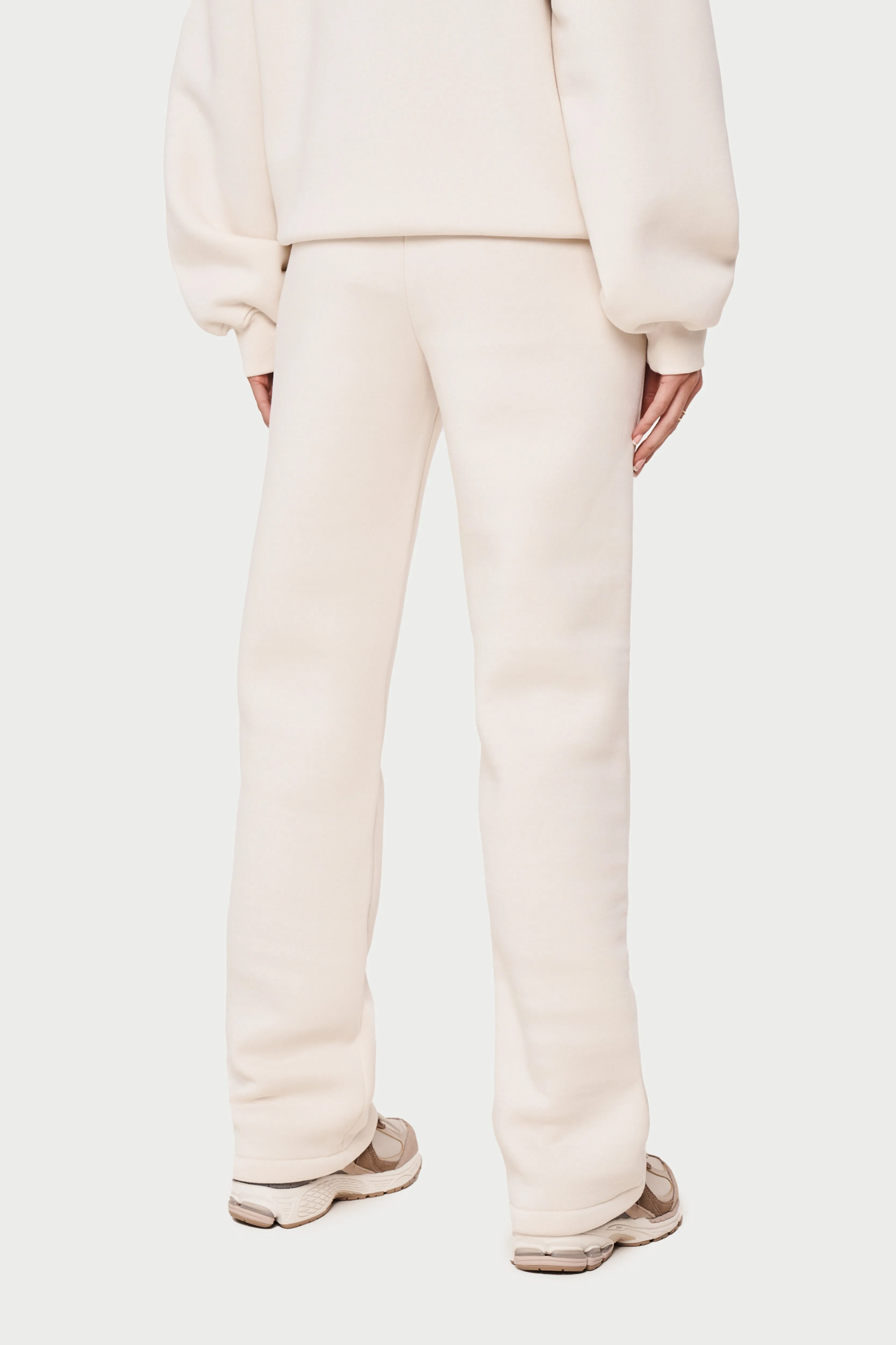 COUTURE SCRIPT STRAIGHT LEG JOGGERS - OFF WHITE