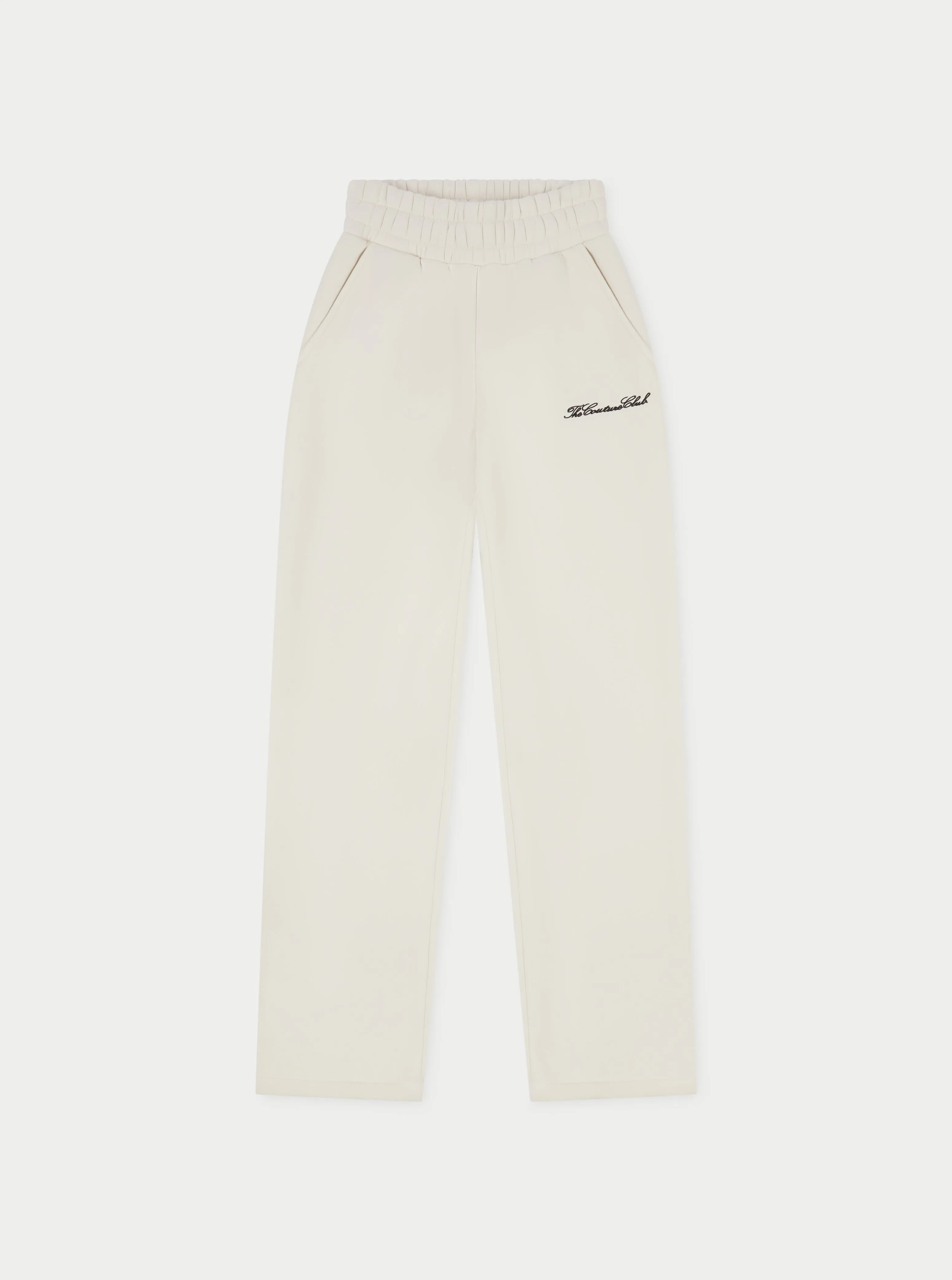 COUTURE SCRIPT STRAIGHT LEG JOGGERS - OFF WHITE