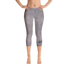 Croc Print Capri Leggings