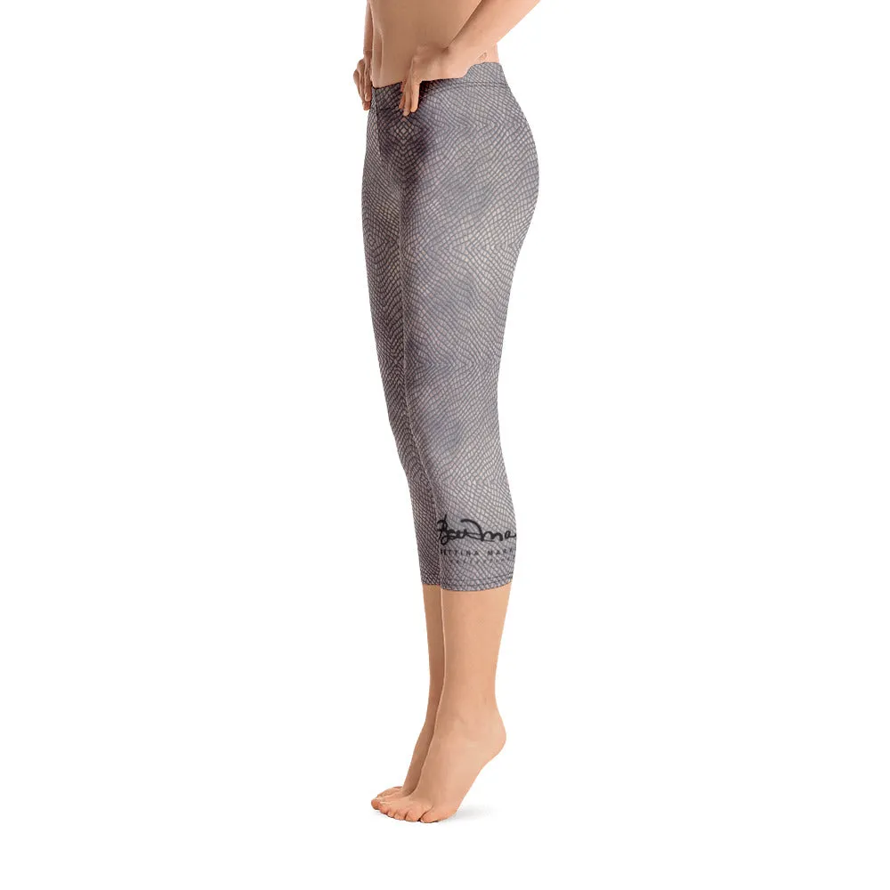 Croc Print Capri Leggings