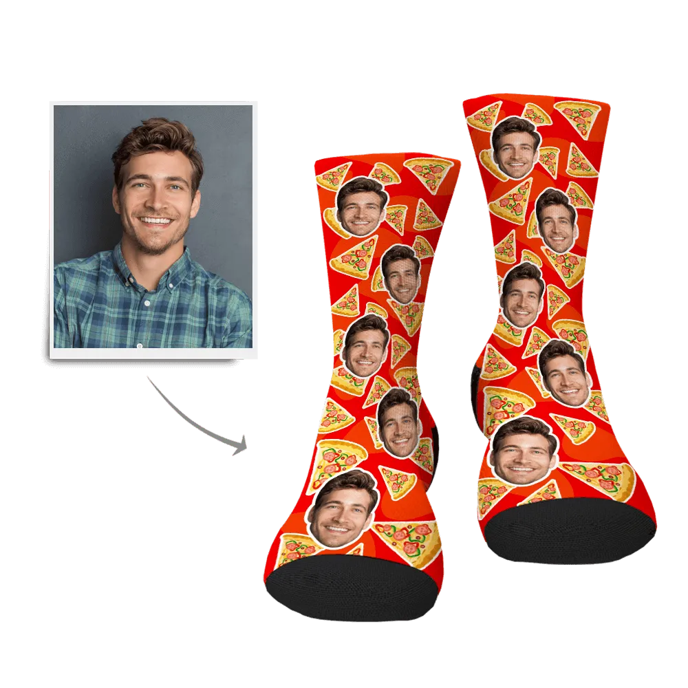 Custom Pizza Face Socks