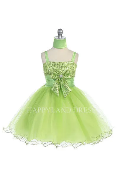 D3118 Short Sparkle Bodice Dress (3 Diff. Colors)