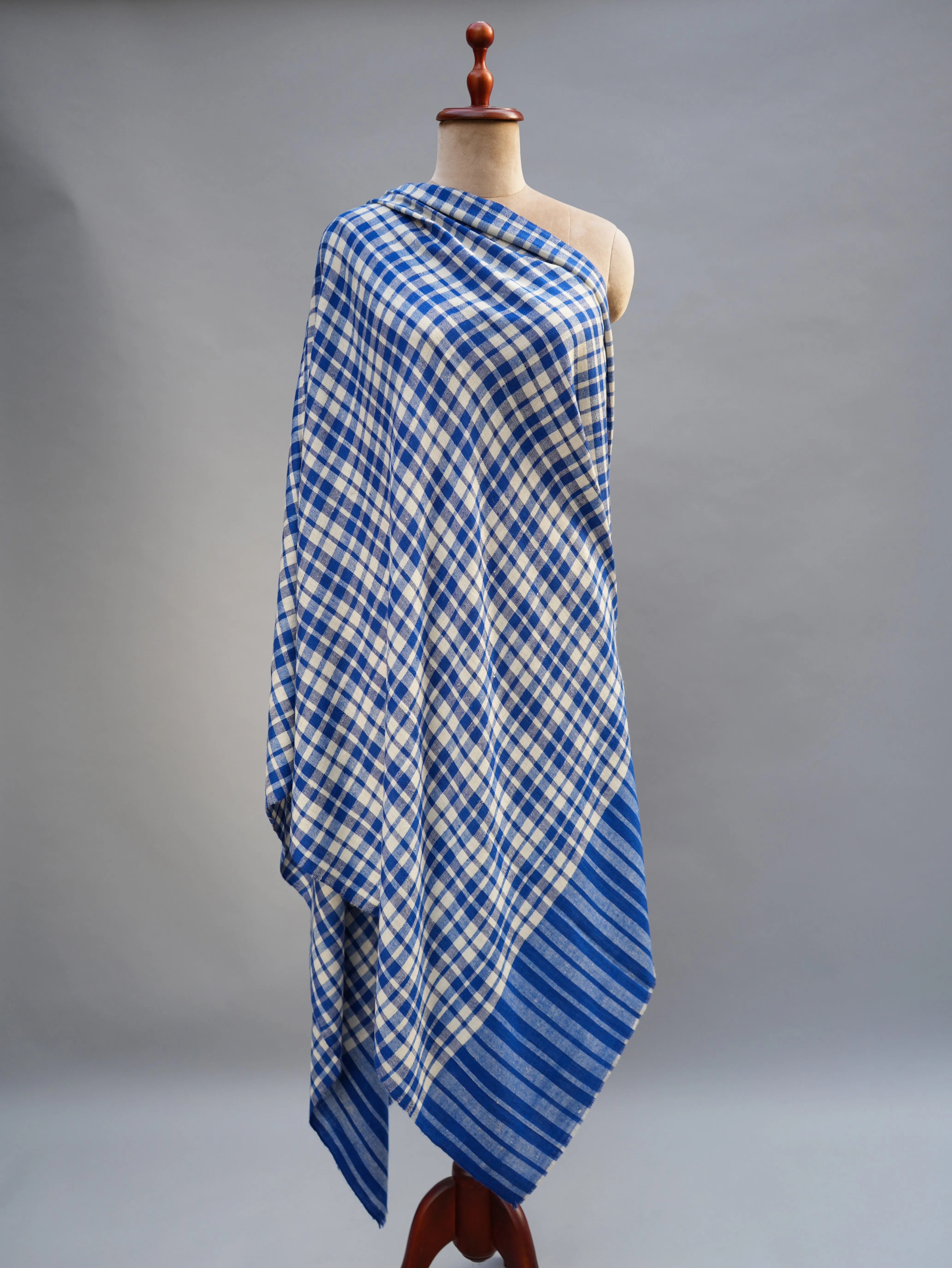 Decent Blue Handwoven Pashmina Shawl