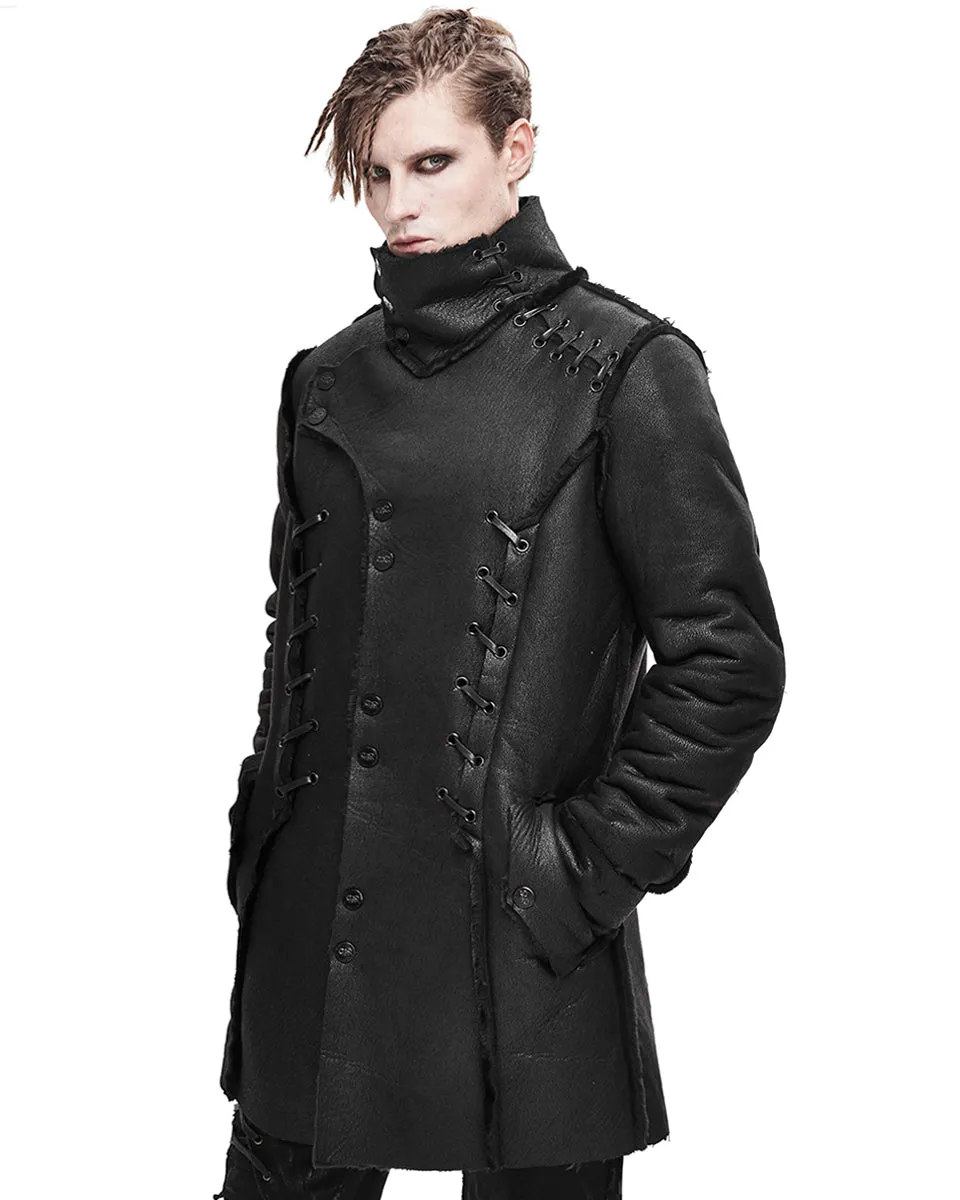 Devil Fashion Cyberspill Mens Shearling Dieselpunk Coat