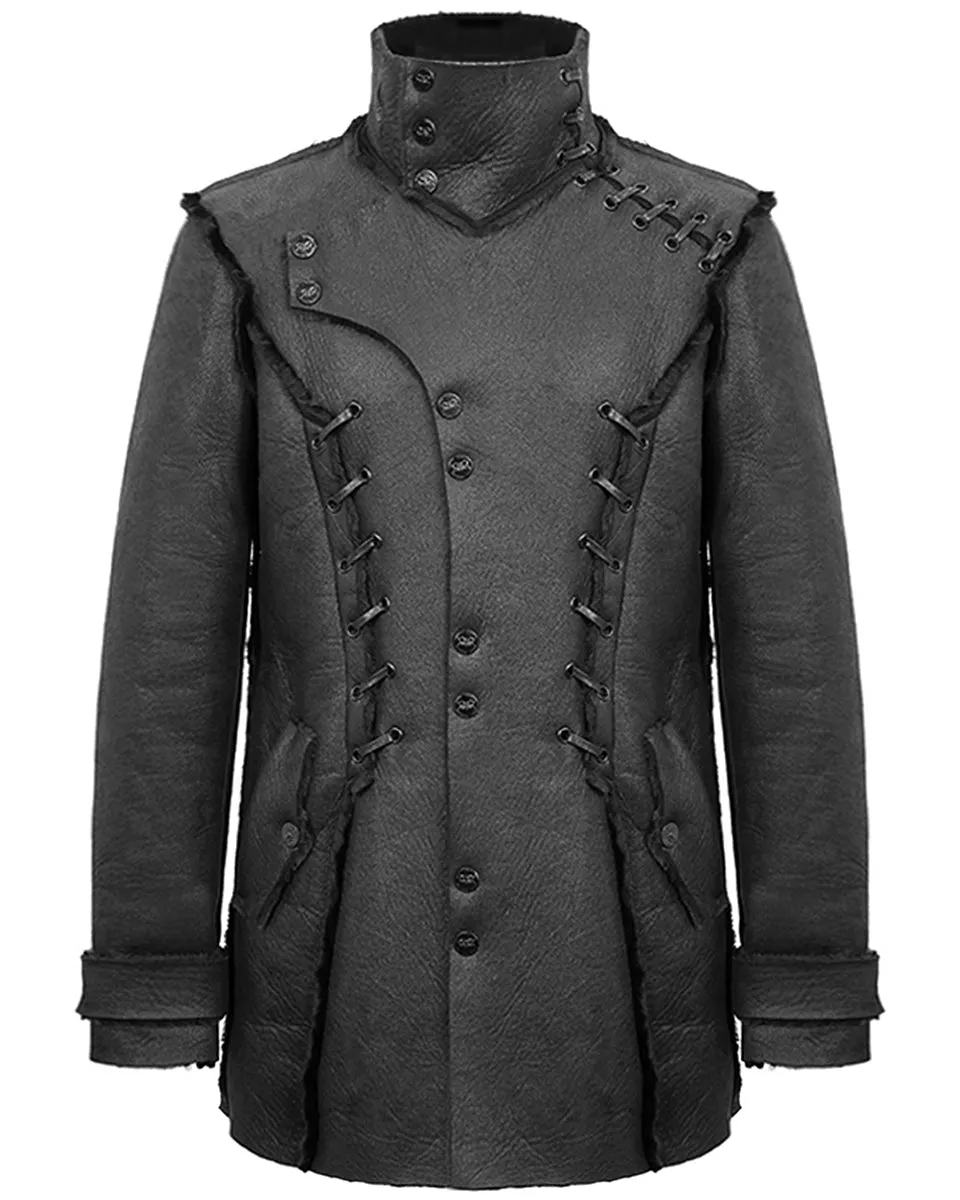 Devil Fashion Cyberspill Mens Shearling Dieselpunk Coat