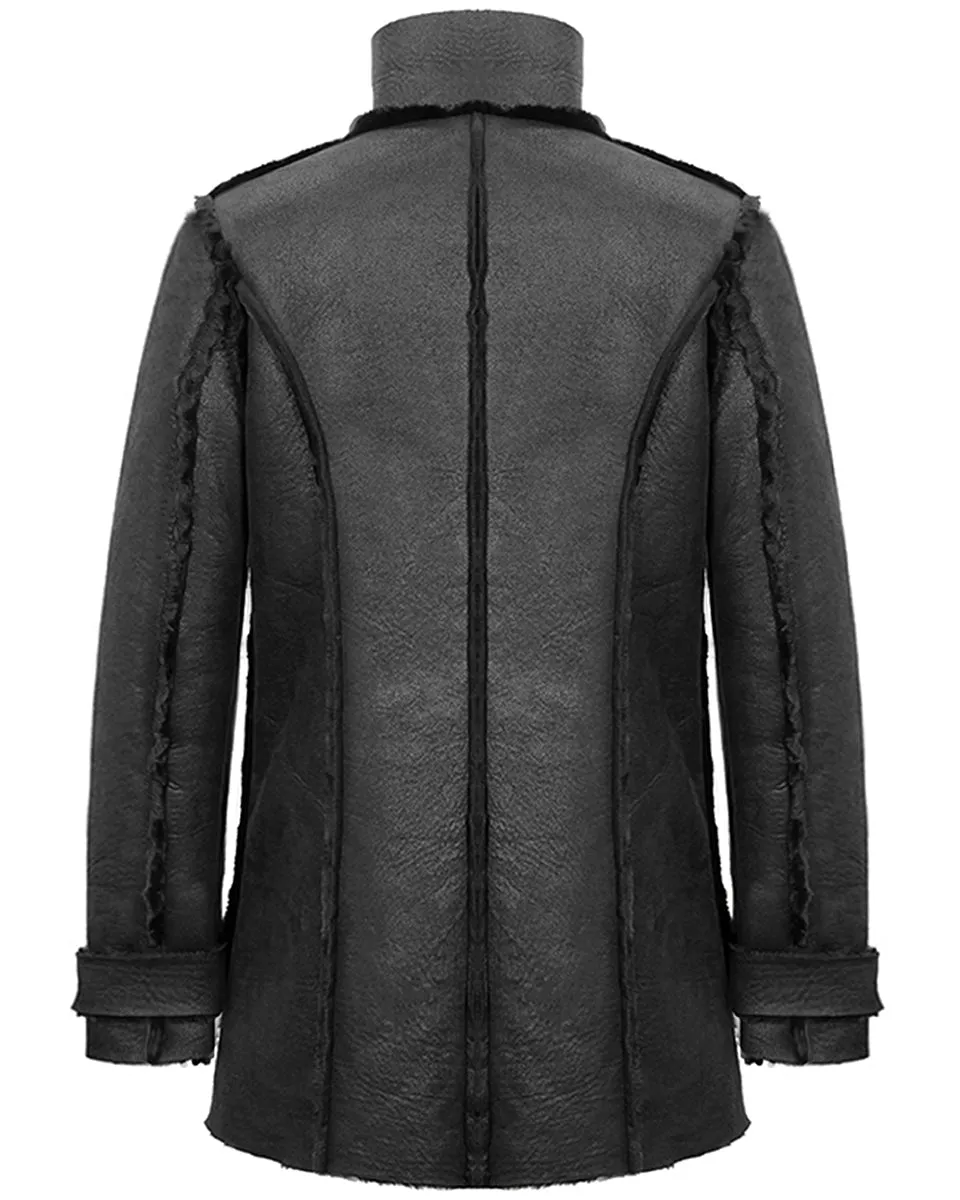 Devil Fashion Cyberspill Mens Shearling Dieselpunk Coat