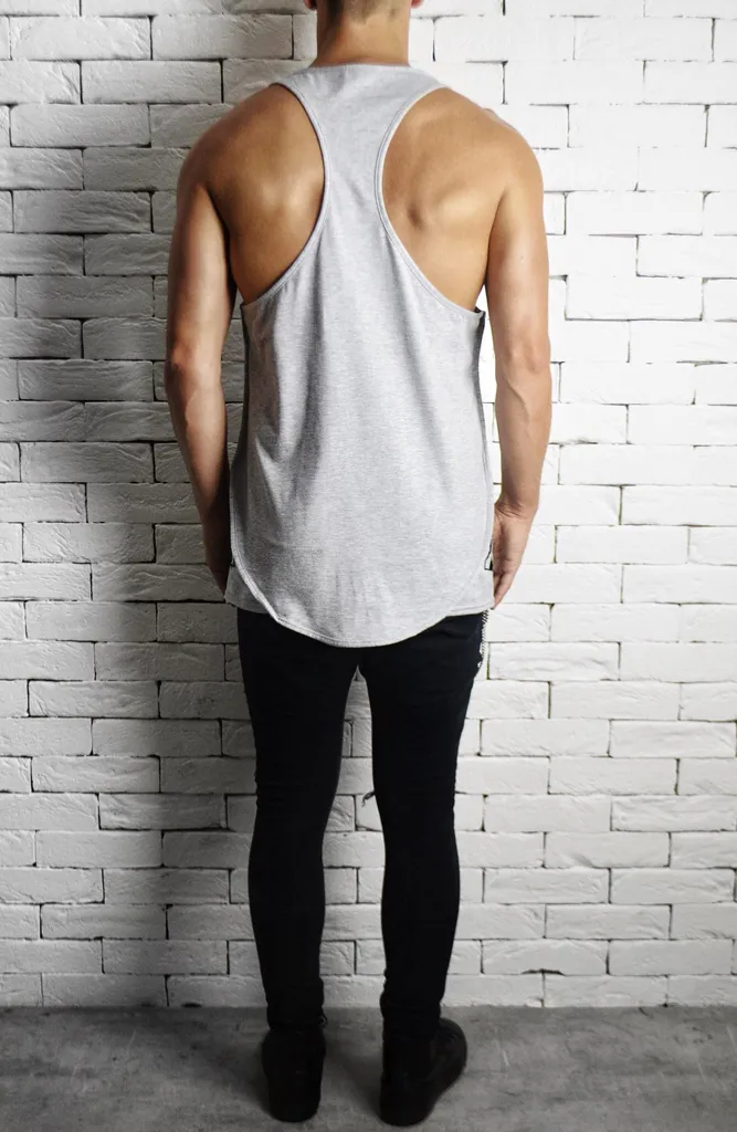 Directional Piped Racer Back Vest - Grey