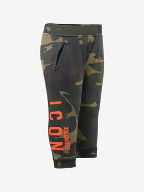 Dsquared2 Baby Green Camouflage Cotton Joggers