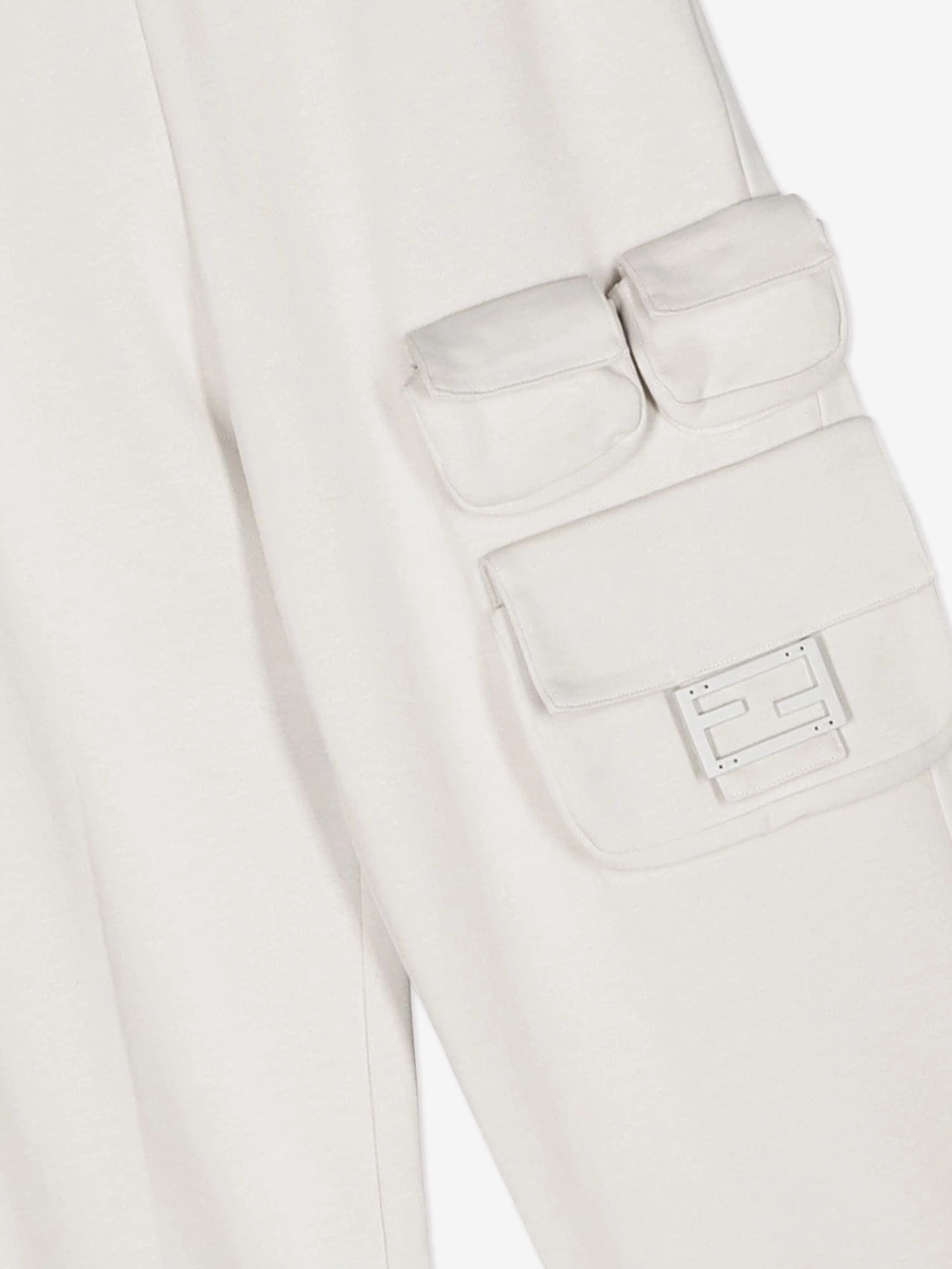 Fendi Boys Caro Joggers in Ivory