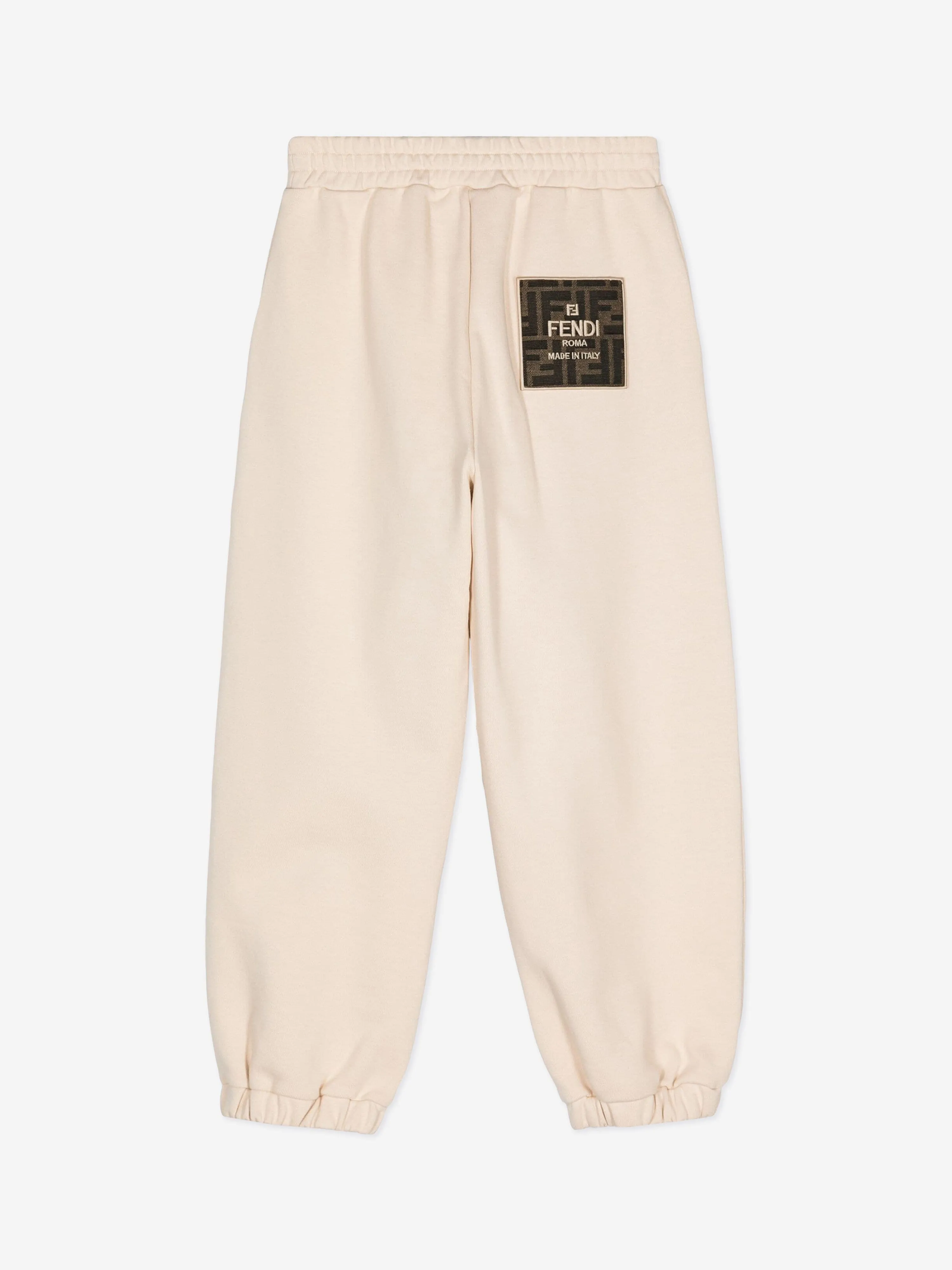 Fendi Kids Logo Joggers in Beige