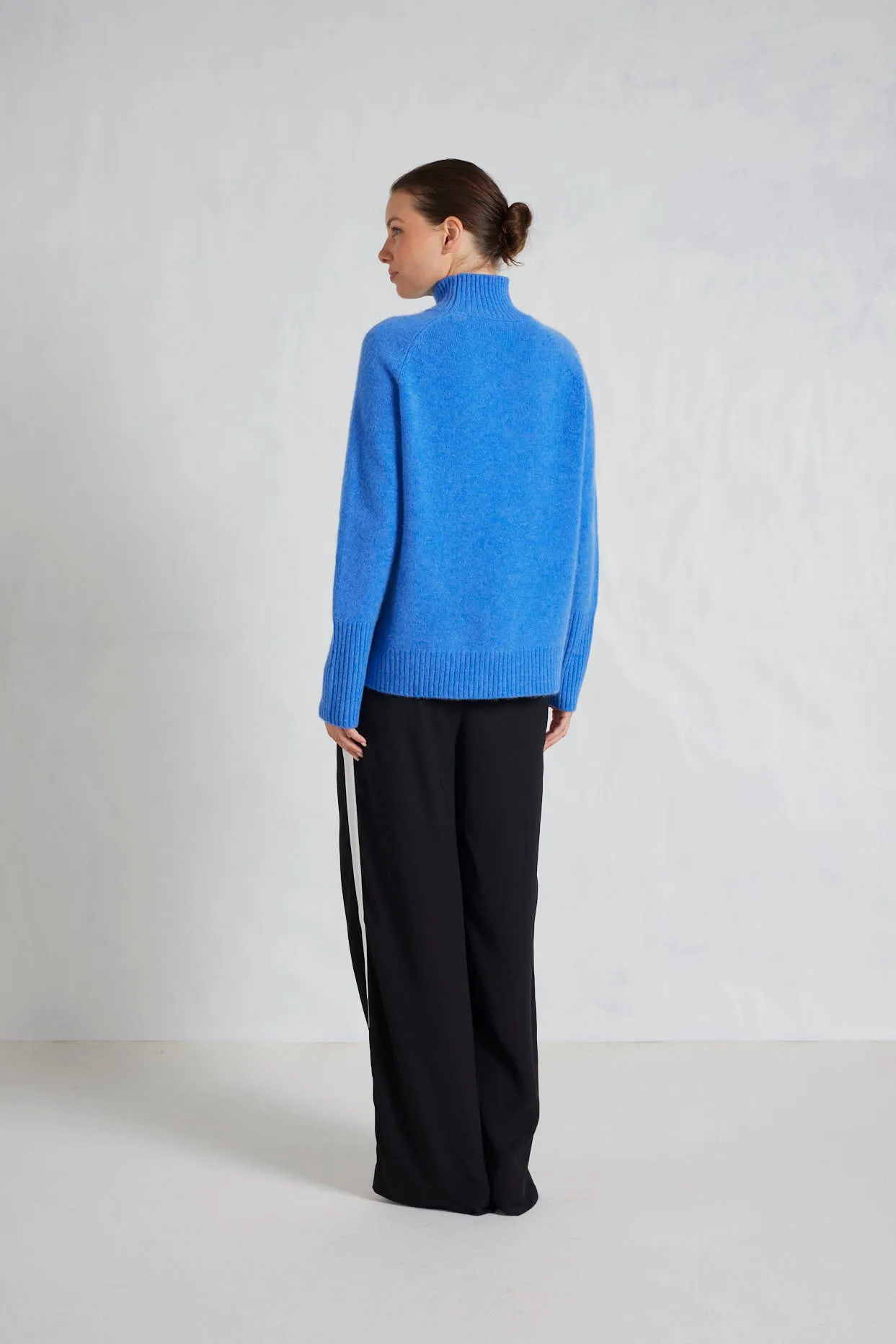 Fifi Polo Cashmere Sweater in Lagoon