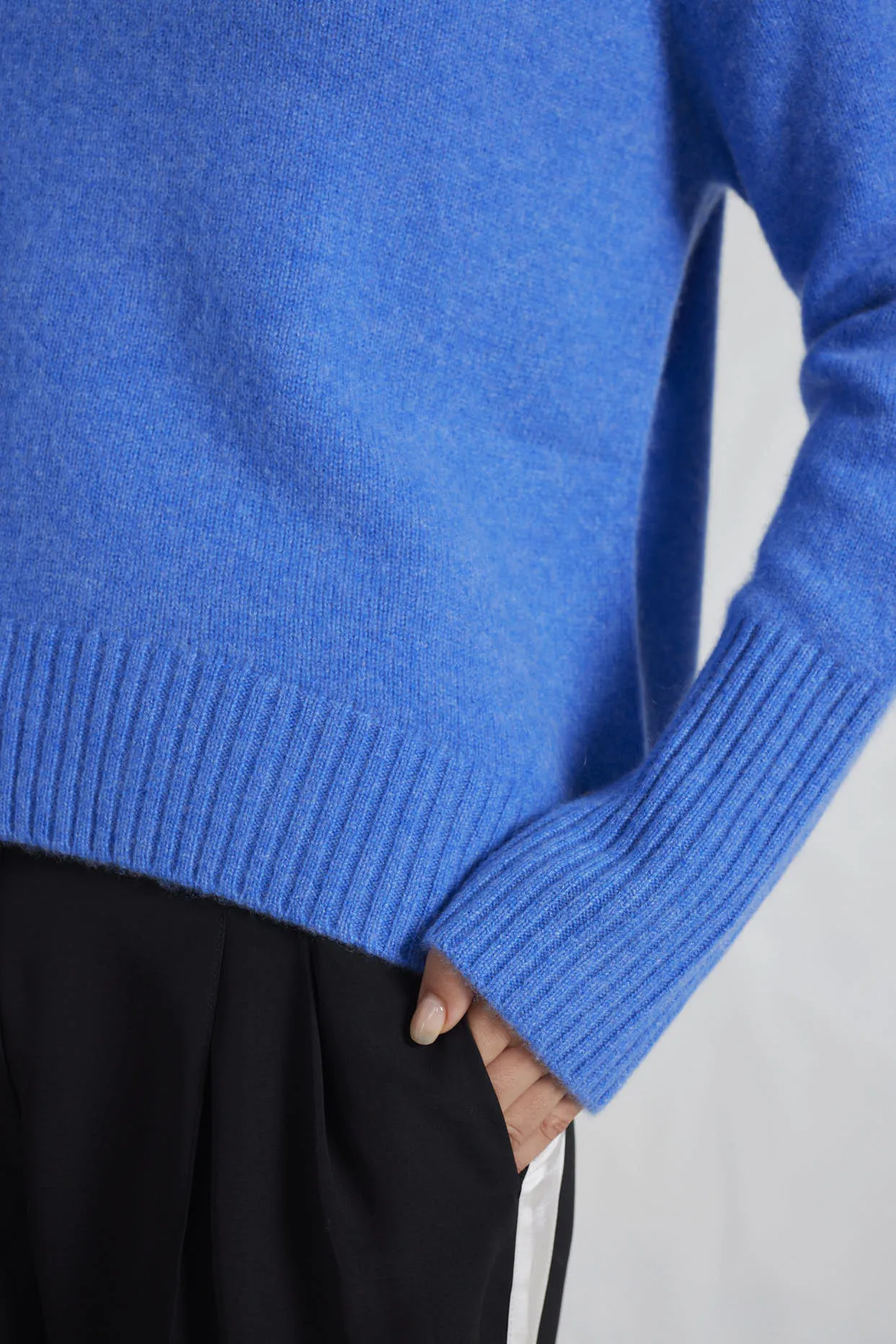 Fifi Polo Cashmere Sweater in Lagoon