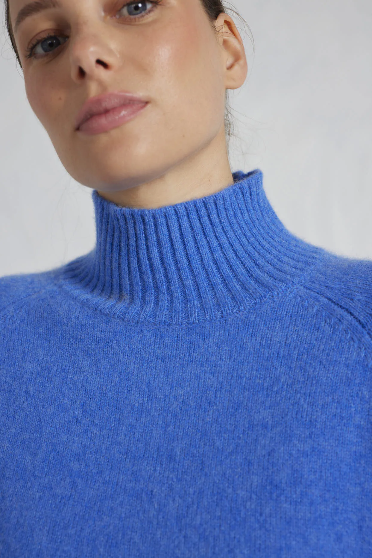 Fifi Polo Cashmere Sweater in Lagoon