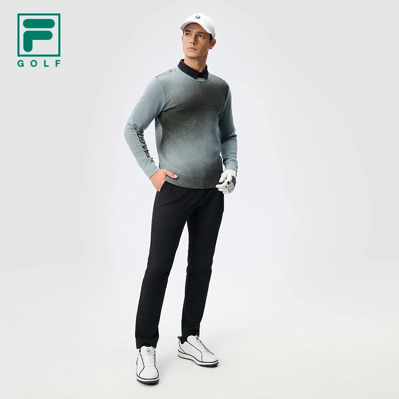 FILA CORE ATHLETICS GOLF X VERSAILLES COLLECTION Men Knit Sweater (Ash / Wine red)