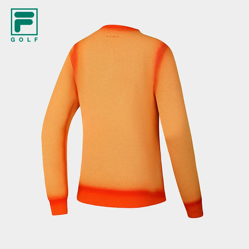 FILA CORE ATHLETICS GOLF X VERSAILLES COLLECTION Women Knit Sweater (Orange)