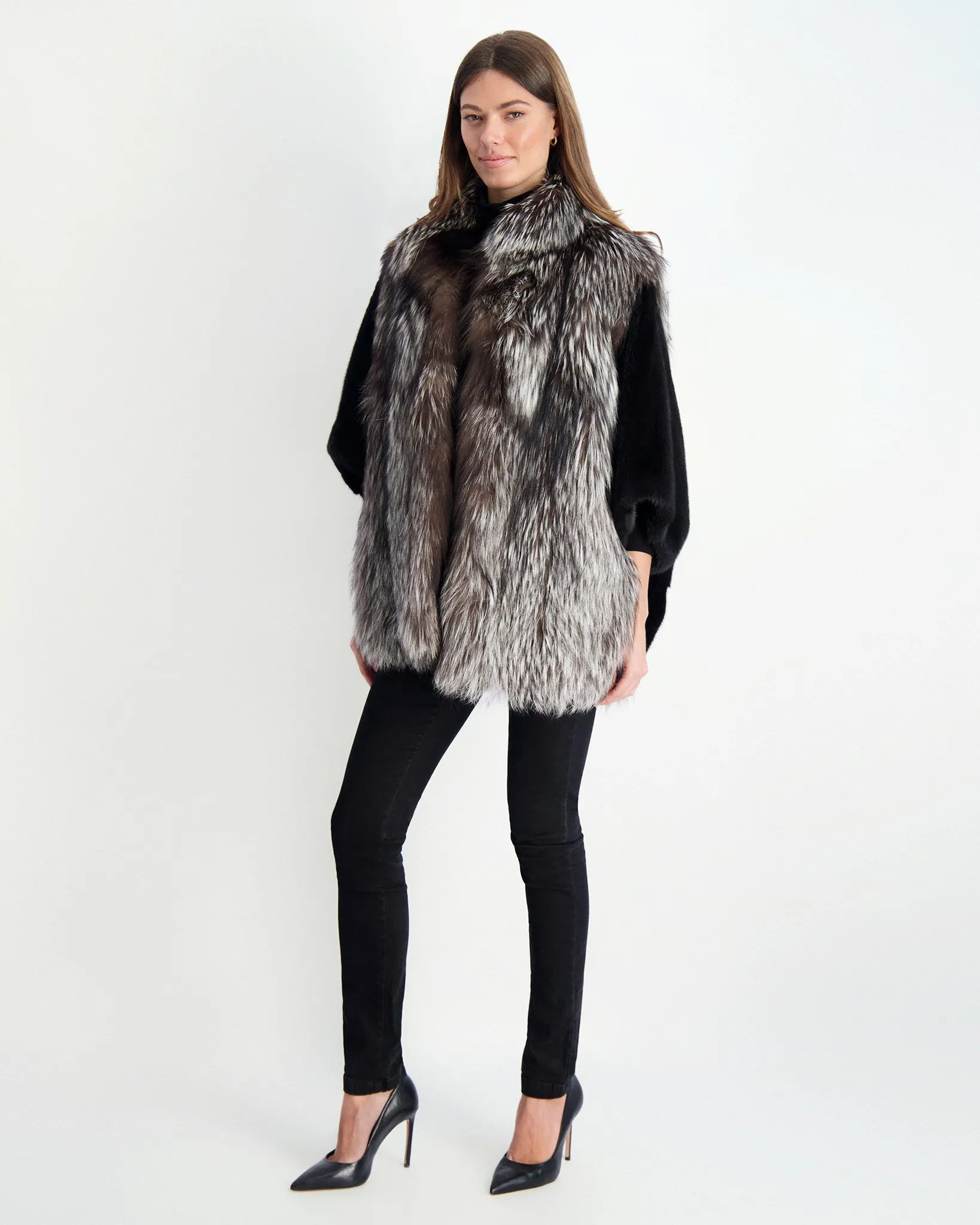 Fox Jacket with Mink Sleeves