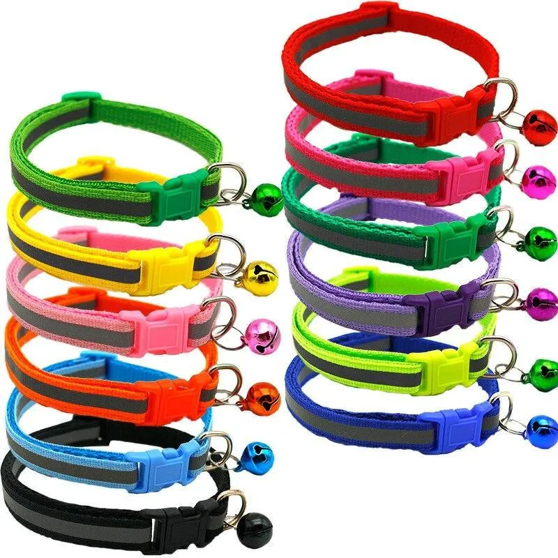 Fun and Festive Reflective Bell Pet Collars