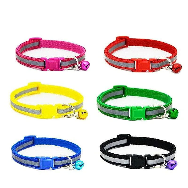 Fun and Festive Reflective Bell Pet Collars