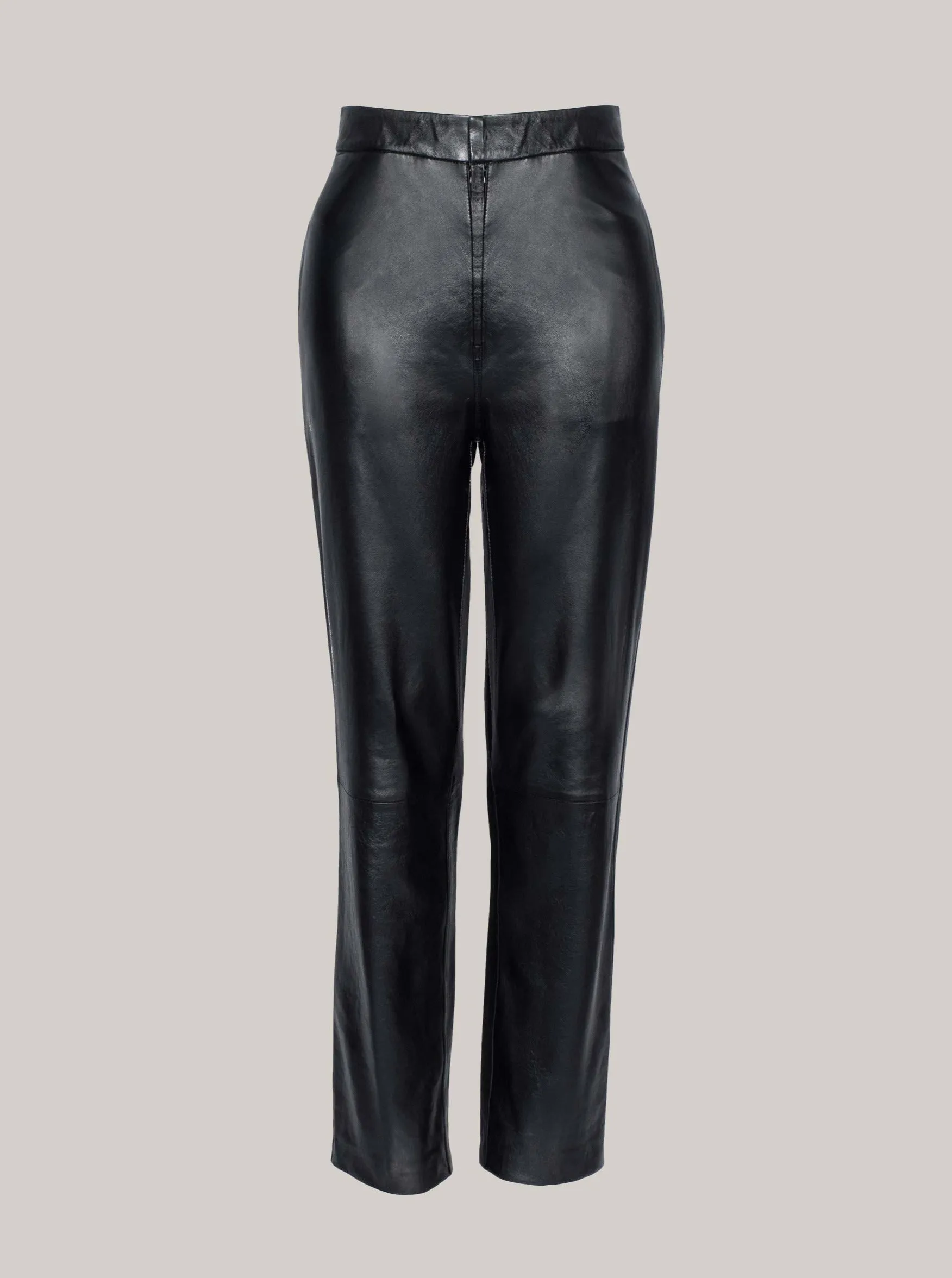 GIANNA LEATHER TROUSER - BLACK SAMPLE