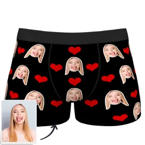 Gifts For Men Custom Heart Boxer Shorts