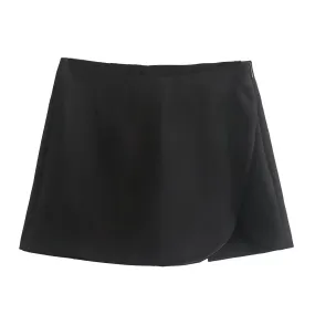 Girlary-shop tailgate outfit black women Women's 2024 Spring Street High Waist Split Loose Pantskirt Women's Shorts