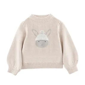 Girls Bunny Merino Wool Sweater