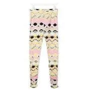 Girls Pink Pattern Leggings