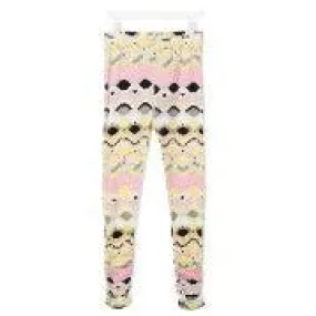 Girls Pink Pattern Leggings