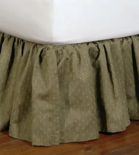 Glenwood Olive Ruffled Bed Skirt