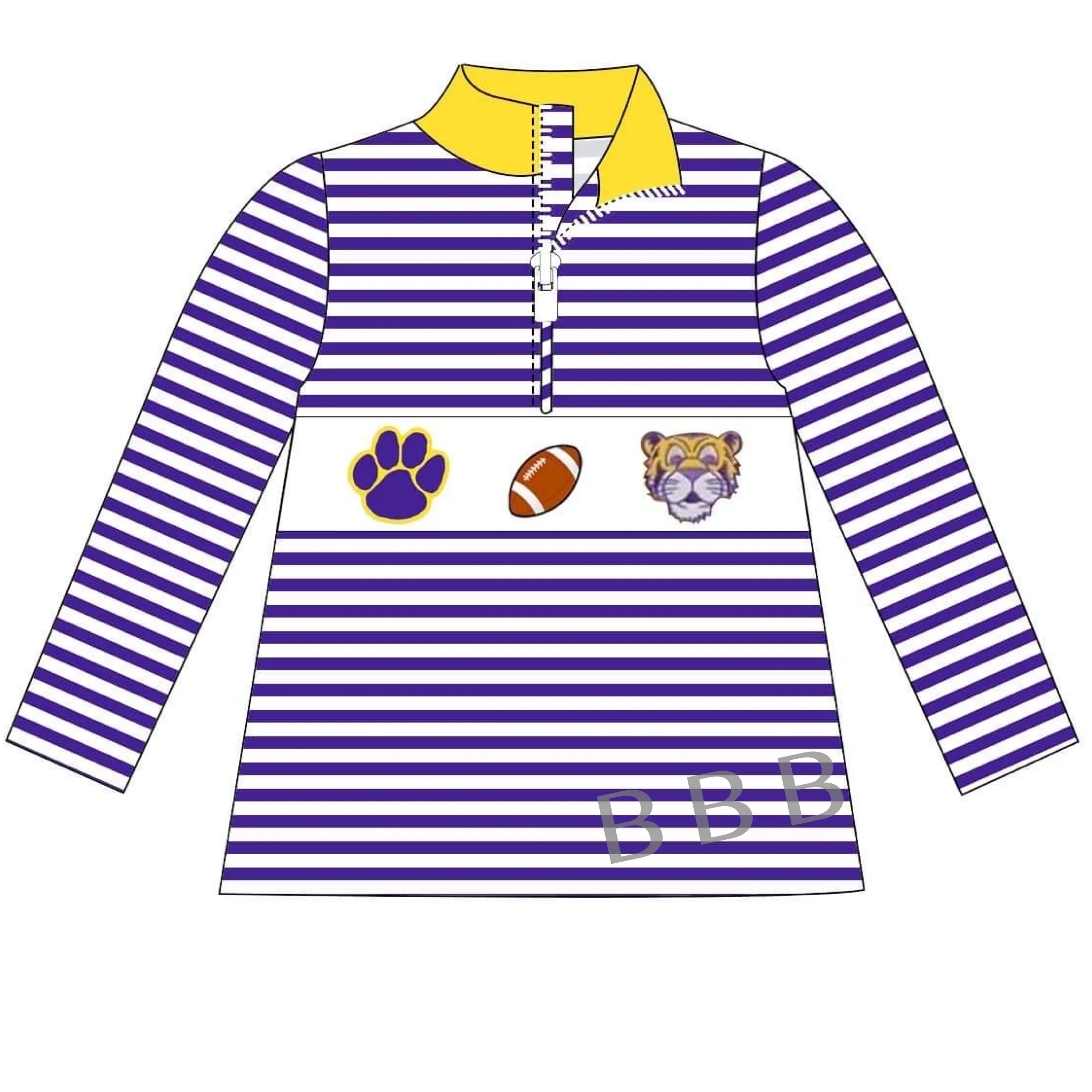 Go Tigers (Purple   Yellow) Pullovers - IN STOCK