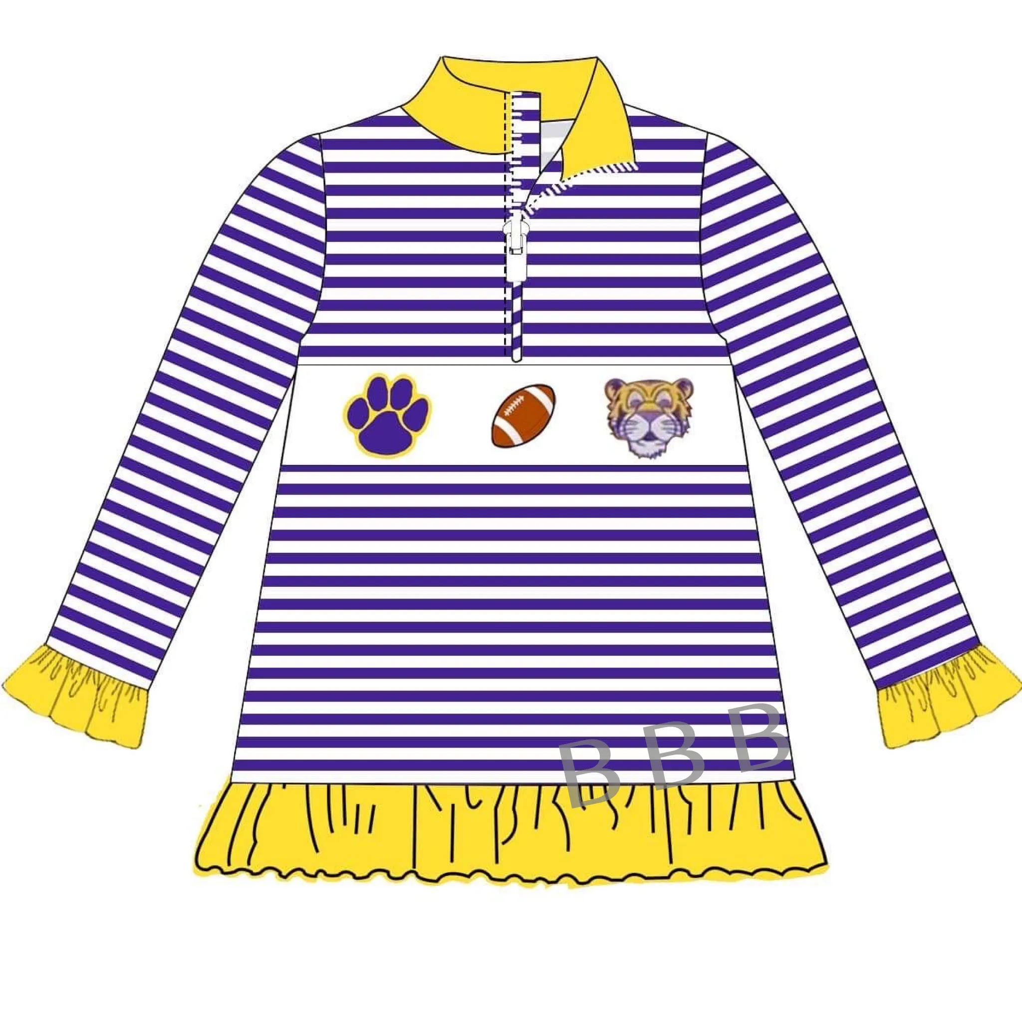 Go Tigers (Purple   Yellow) Pullovers - IN STOCK