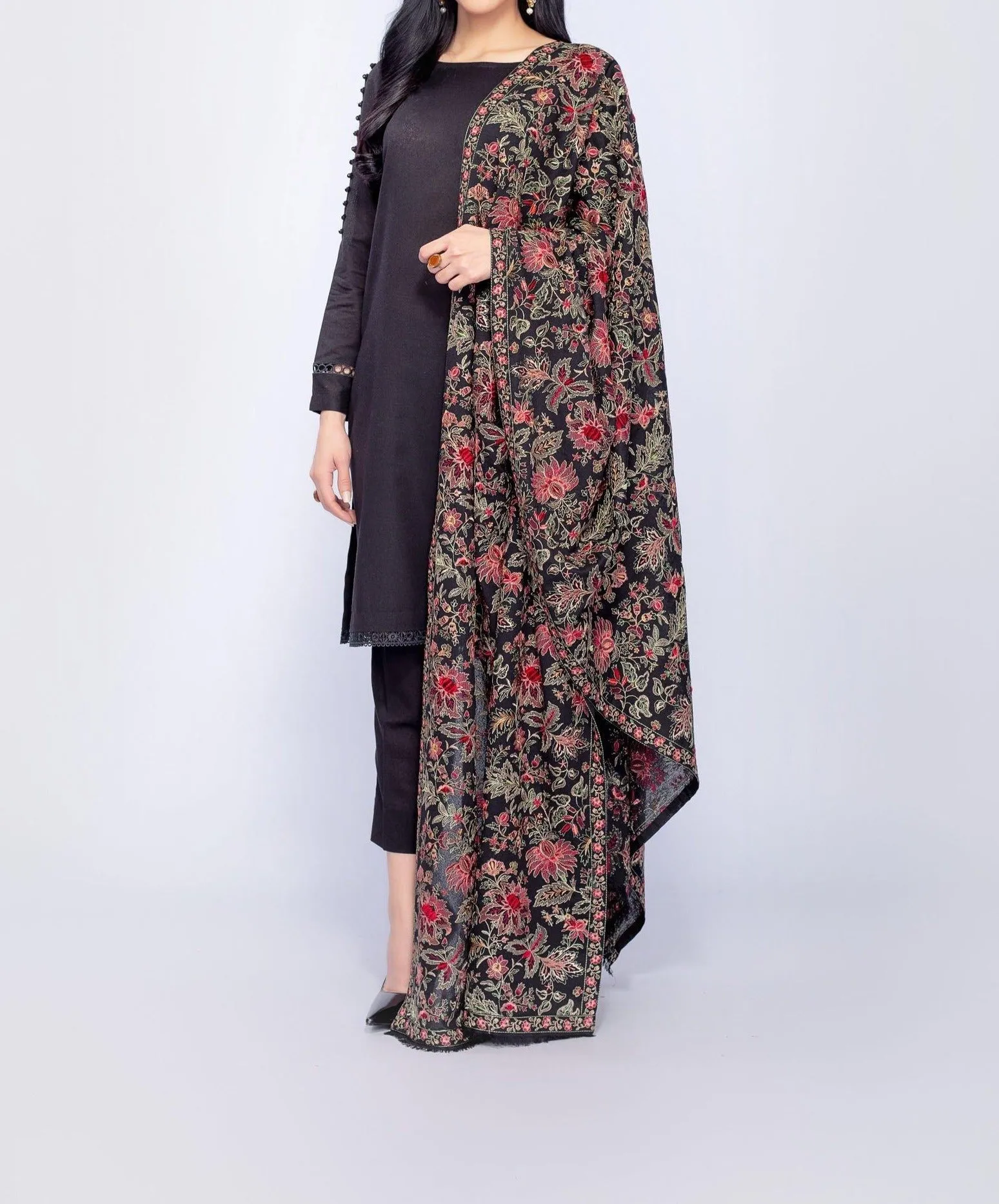 Grace 23-Formal Heavy Embroidered Karandi shawl