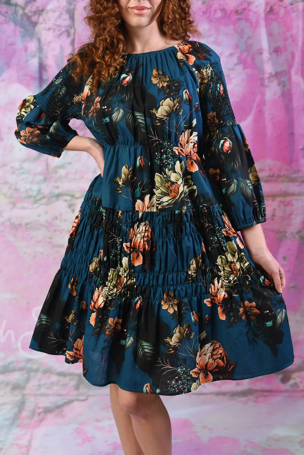 Gracey Hazel Dress - Peony Forest