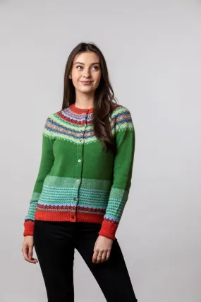 Groen vest met knoopsluiting | Eribe alpine cardigan paradise