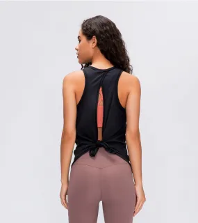 Gym Bunny Flow Loose-fit Vest- Black