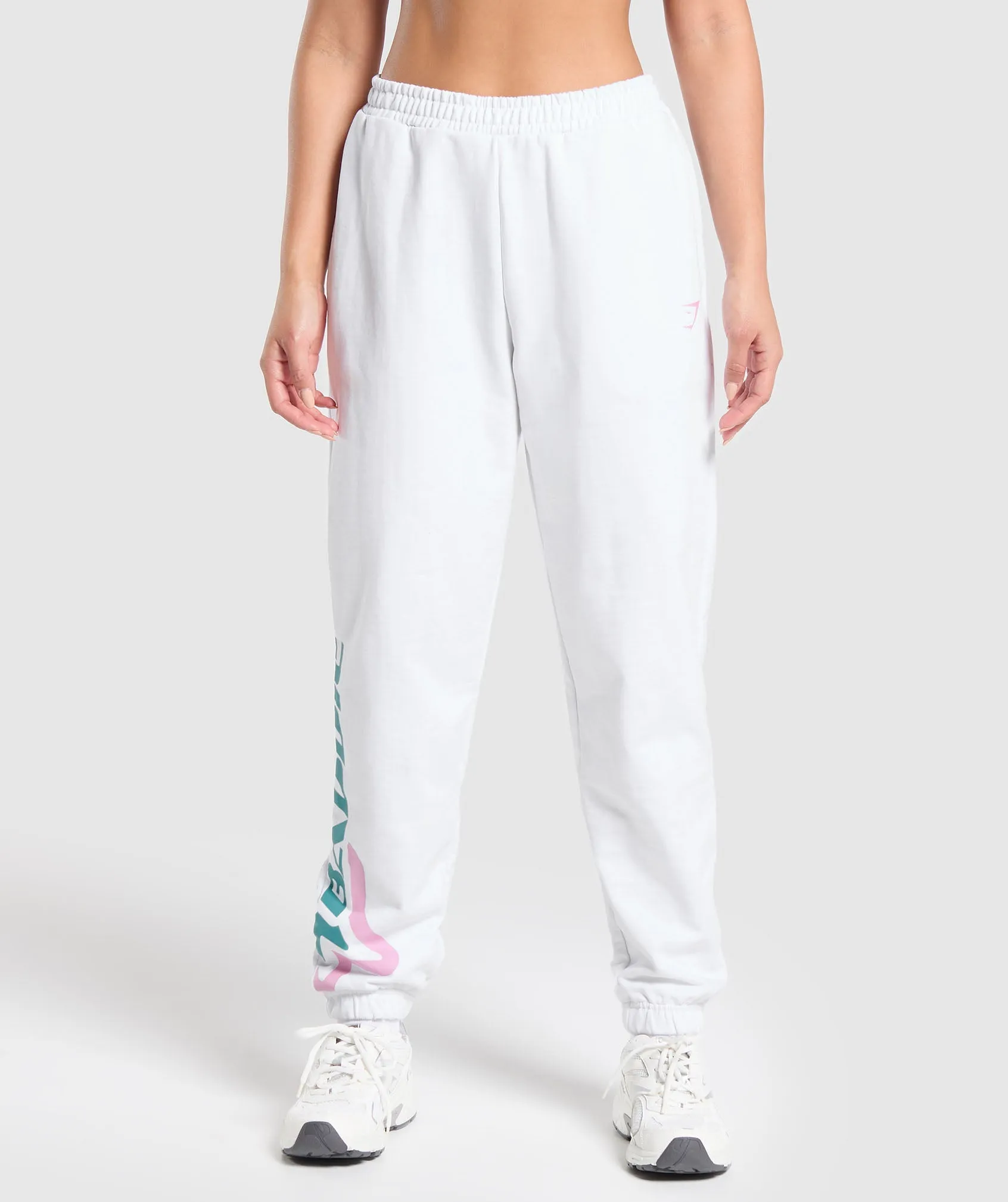 Gymshark Lifting Baddie Graphic Joggers - White